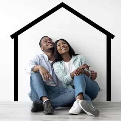 Famille imaginant l'achat d'un logement ou d'une maison