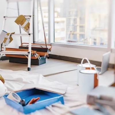 IntÃ©rieur d'un appartement en rÃ©novation
